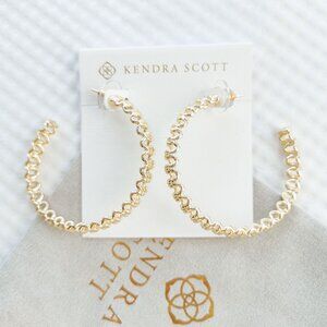 Kendra Scott Gold Fallyn Hoop Earrings NEW